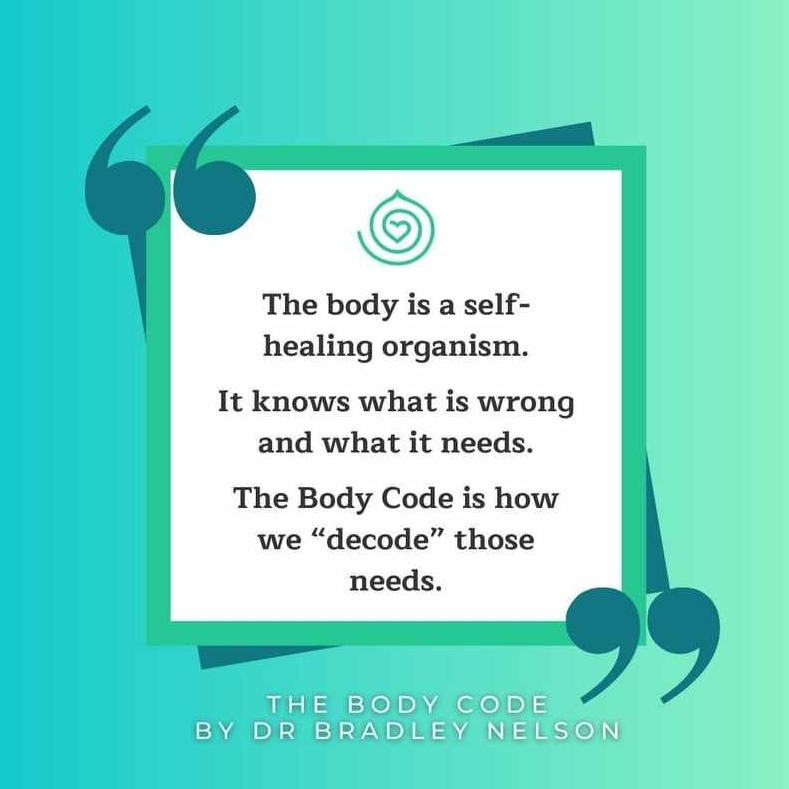meme: The body is a self-healing organism. It knows what is wrong and what it needs. The Body Code is how we "decode" those needs.